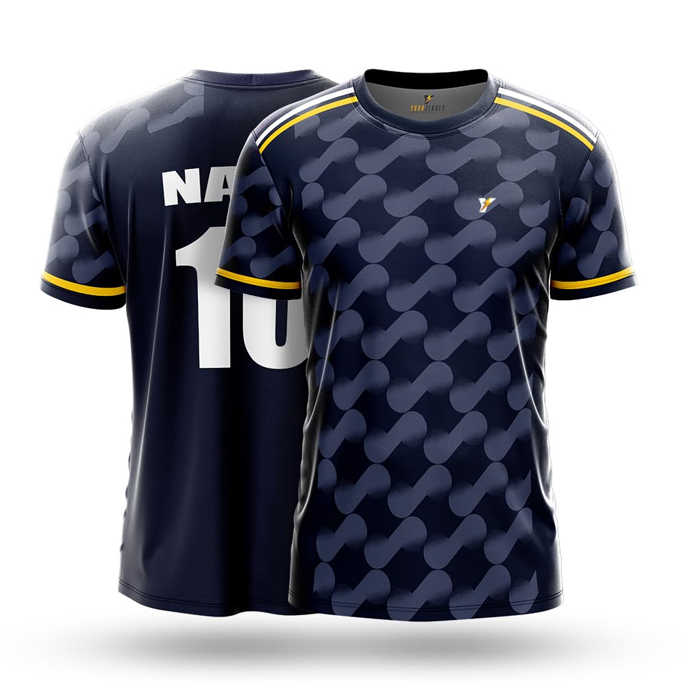 YOURJERSEY Real Away 2023/24 Navy Football Jersey - Personalized with Custom Name & Number | Sizes for Kids, Men & Women-image-45
