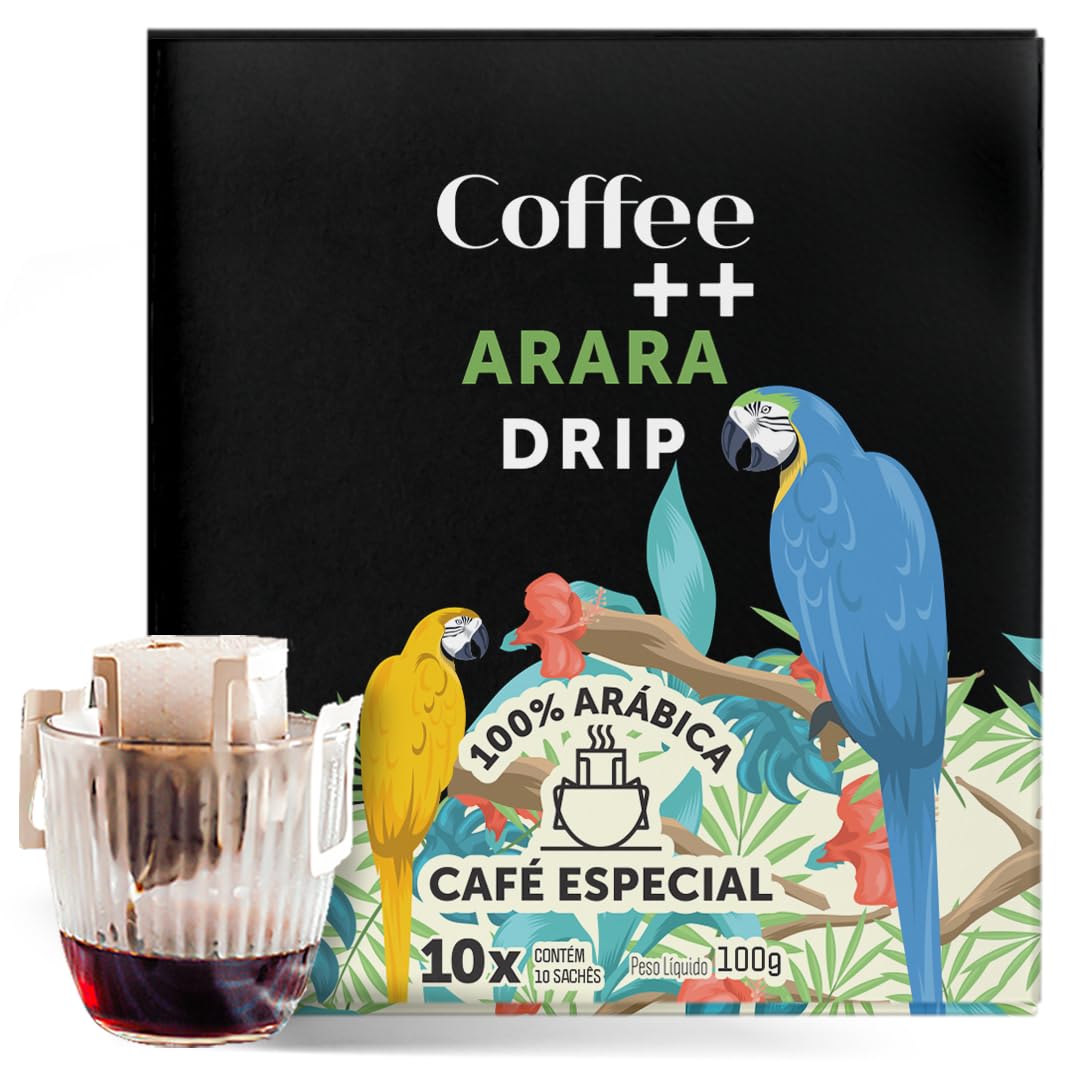 Pour Over COFFEE PLUS | Unique Flavor in Portable Drip Bags | Gourmet Coffee Experience, Easy to Use, Freshness, Eco-friendly | Medium Roast Beans | Single Serve Premium Packs | ARARA | 10 Servings