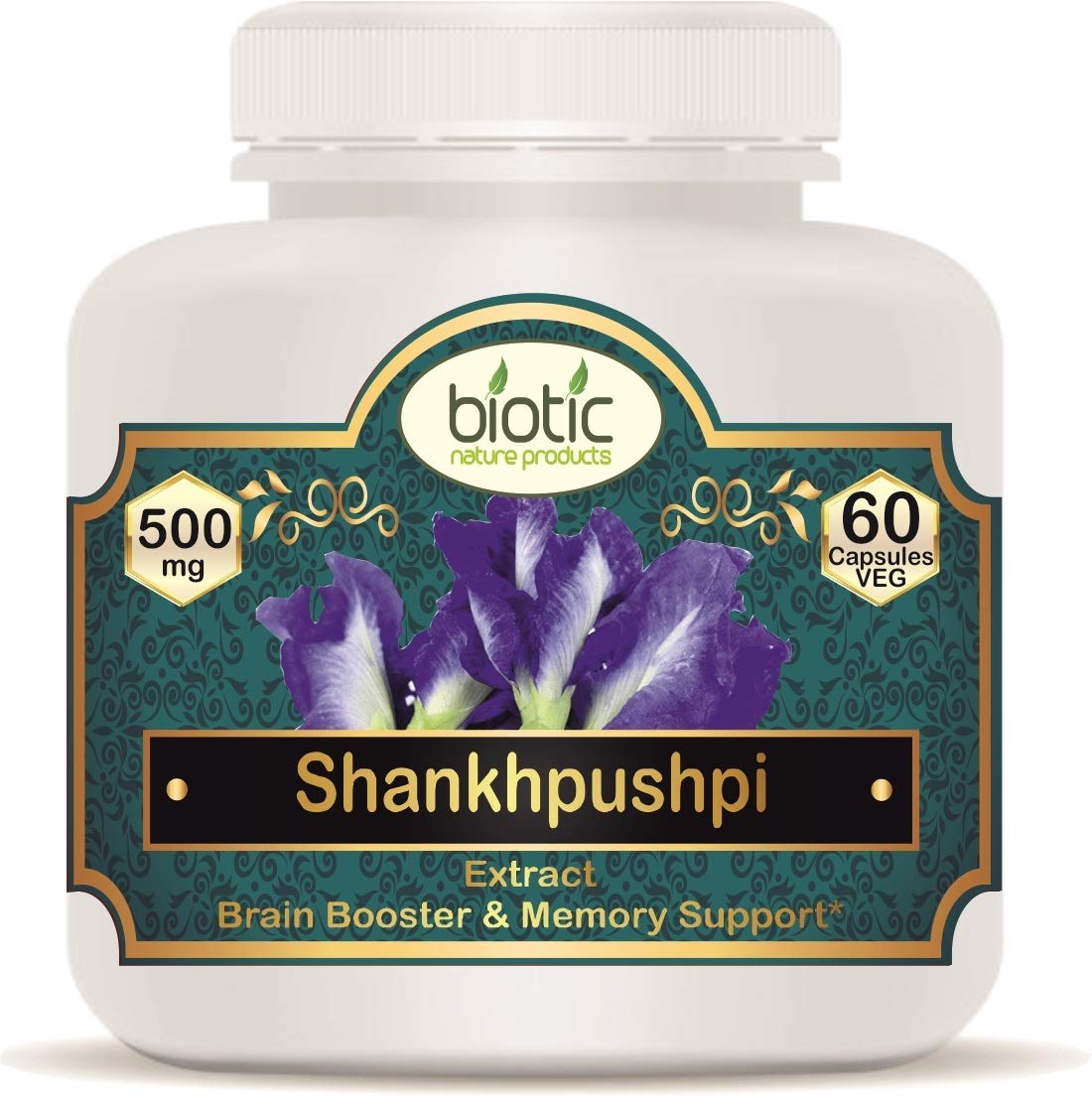 Biotic Shankhpushpi Capsules Extract 500mg - 60 Veg Capsules (B08NYCVP24) Amazon Price History, Amazon Price Tracker