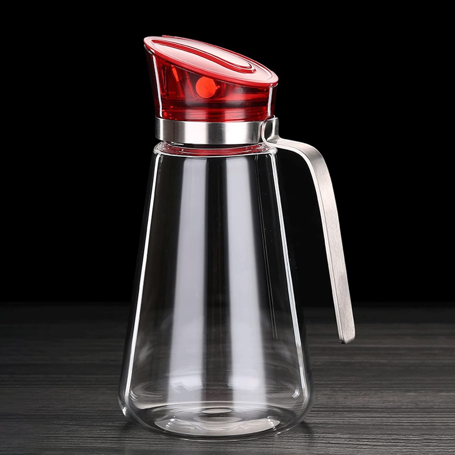Oil Oil Container, Pressure Seal,Oil Return Design, Black Handle Kitchen Cooking Seasoning Container