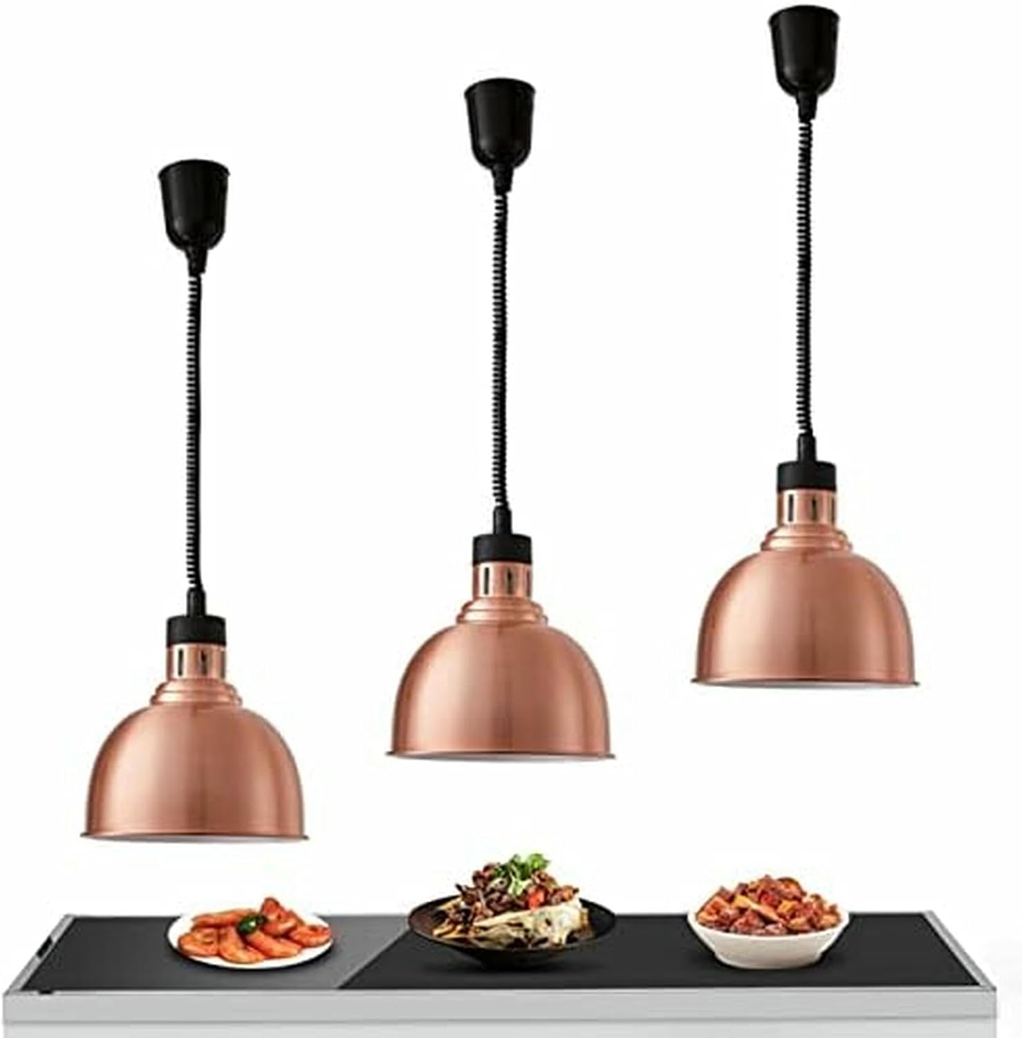 Commercial Food Warmer Heat Lamp,Adjustable Height for Buffets,and Kitchen Use,Keep Dishes Warm Efficiently