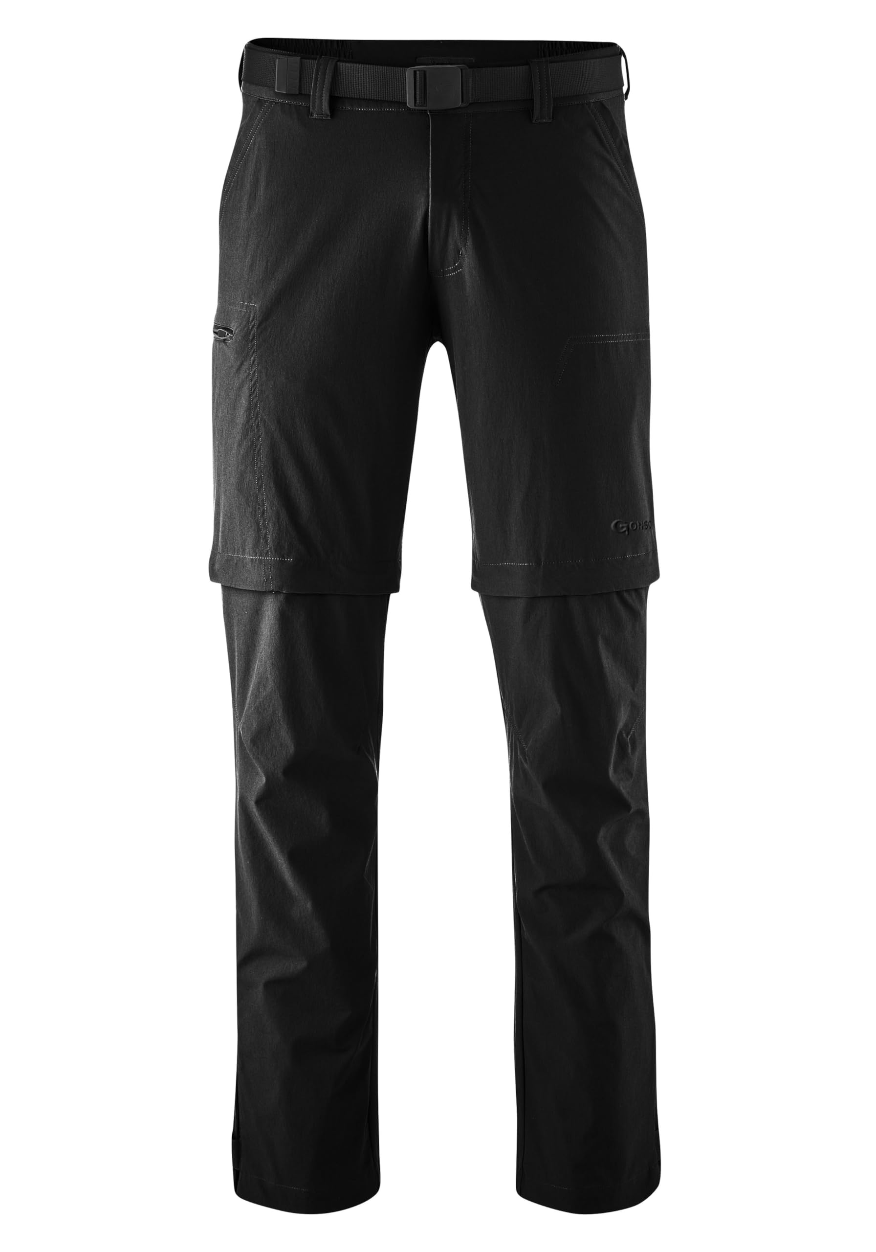 Gonso Portland, Lange Herren Fahrradhose mit Zipp-Off-Funktion, Wasser- und fleckabweisend, Relax Gel Comfort Sitzpolster, Weite Passform
