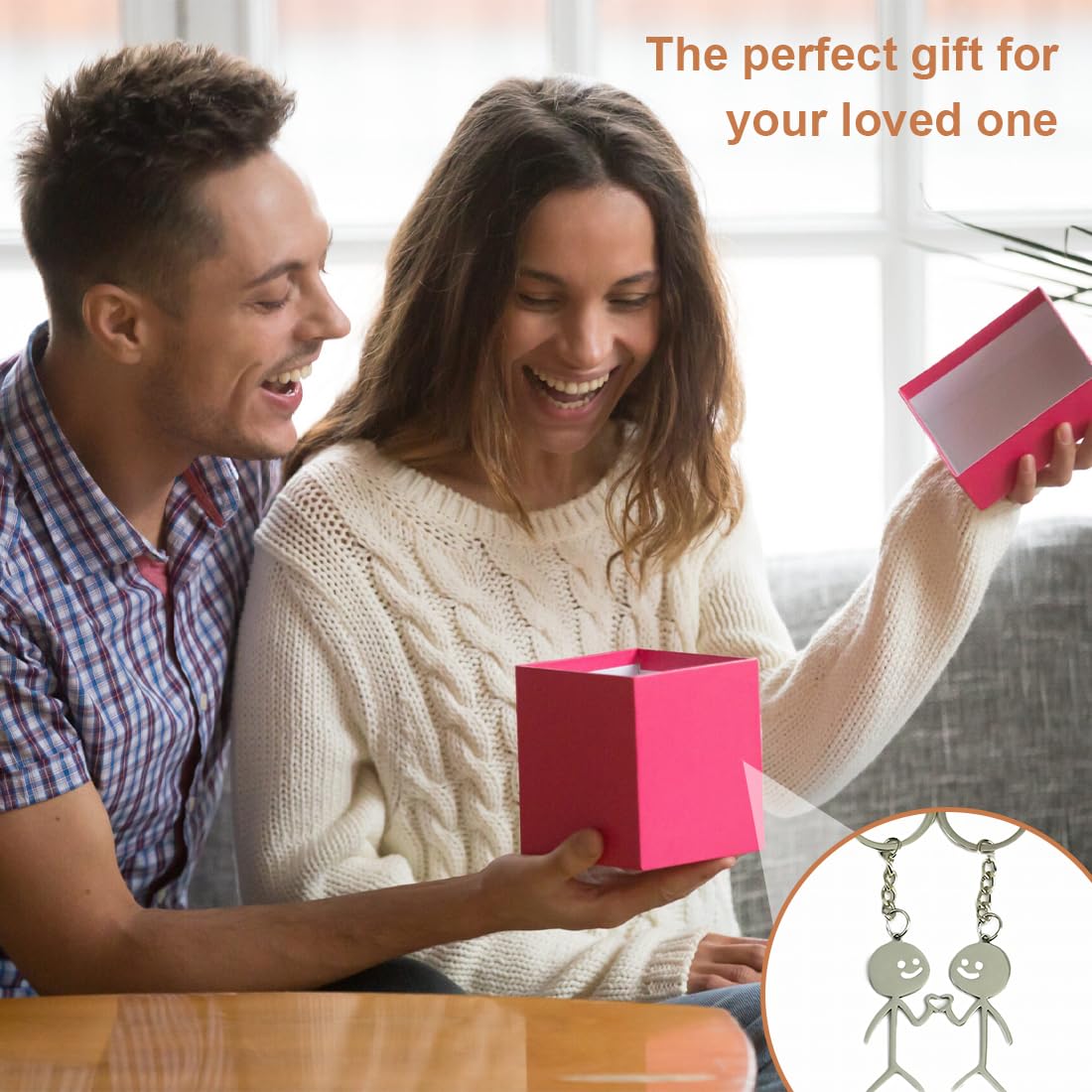 Portachiavi Smiley Face Con Linguaggio Dei Segni - Acciaio Inox, Carino E Trendy, Regalo Originale - Foto 5