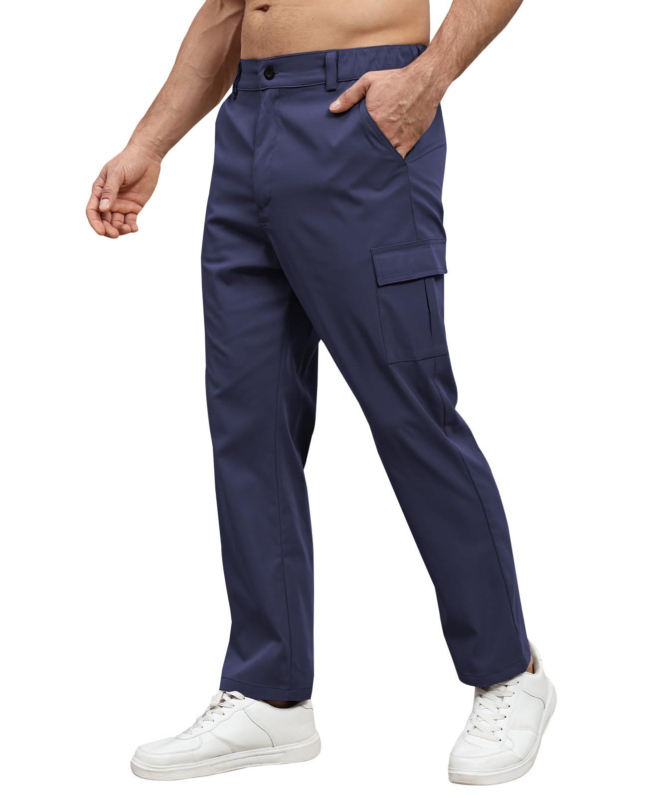 Suwangi Herren Chinohose Cargo Chino Hose Leichte Cargohose