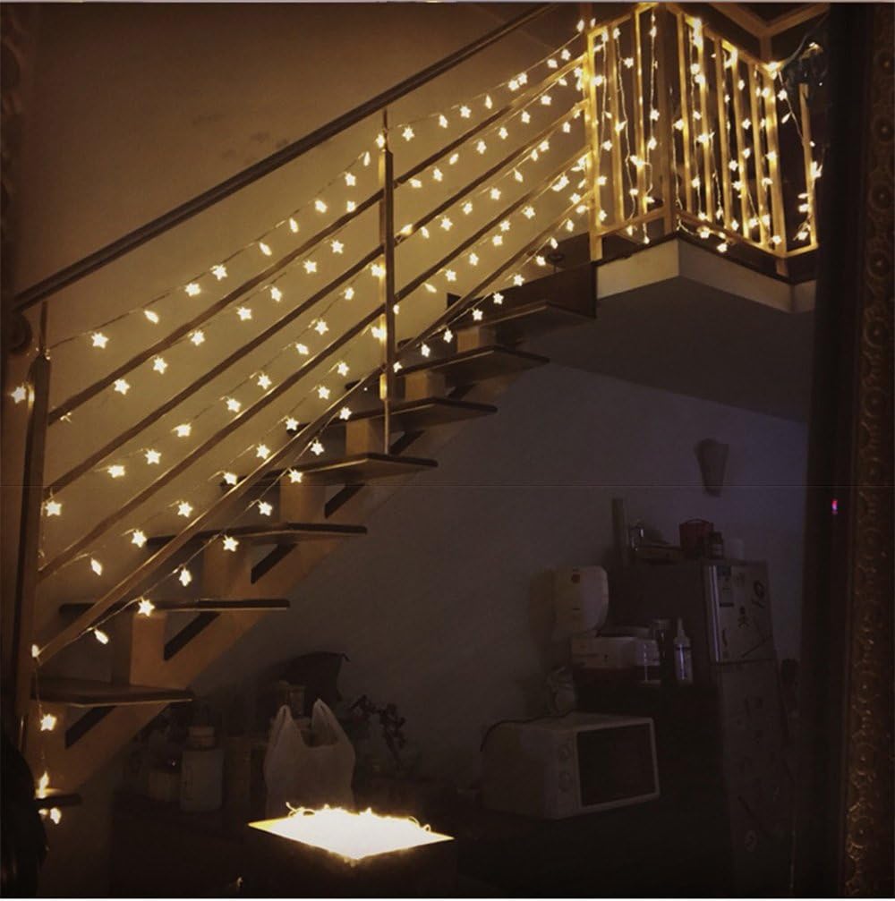 AceList Gzero - Guirnalda de 40 luces LED originales de luna Mini Star para patio, jardín, jardín, vacaciones, hogar, boda, fiesta del día de la madre y decoración navideña (luz blanca cálida)