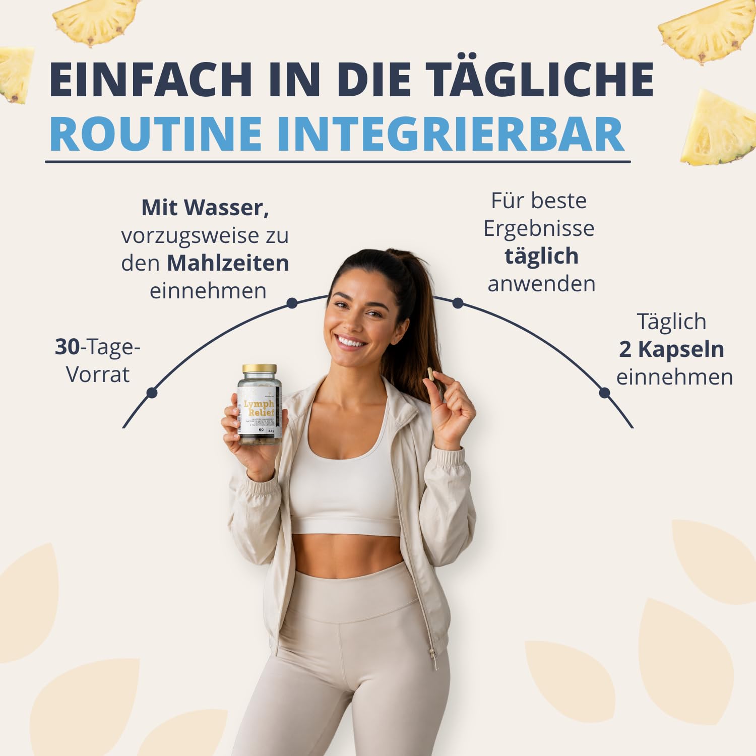 Golden Tree Lymph Relief Kapseln, 60 Stück | Unterstützung des Lymphsystems, Echinacea, Löwenzahnextrakt, Steinklee, Bromelain, Jod & Selen
