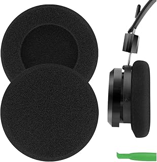 Geekria Comfort Foam Replacement Ear Pads for GRADO SR60, SR80, SR125, SR225, M1 Headphones Ear Cushions, Headset Earpads, Ear Cups Repair Parts (Black)
