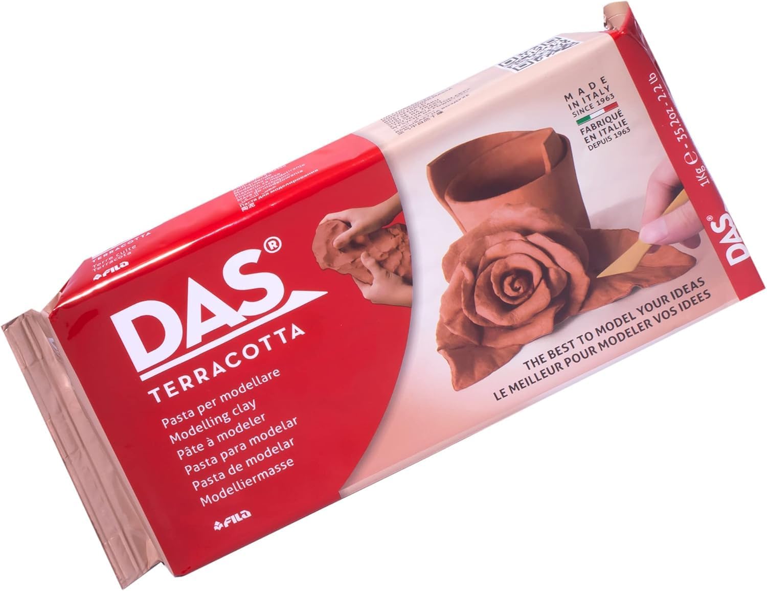 DAS Air-Hardening Modeling Clay, 2.2 Pound Block, Terra Cotta Color (387600)