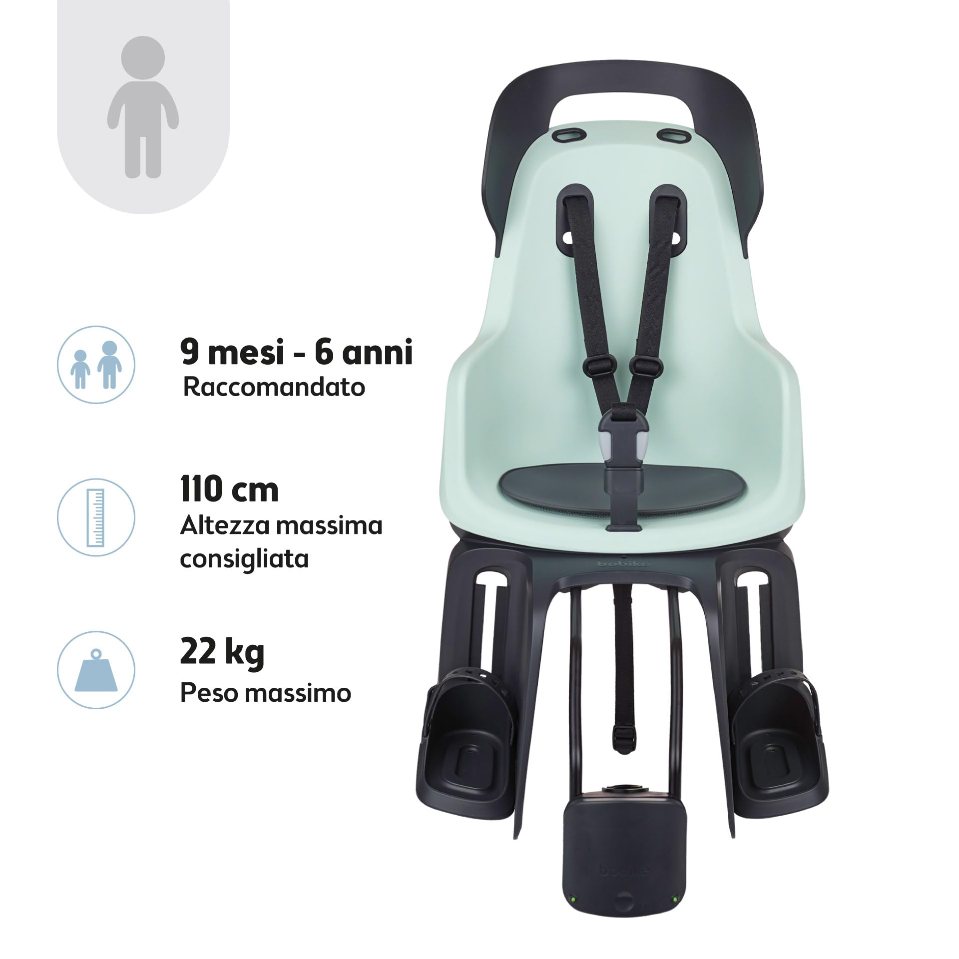 Bobike Go Maxi Rear Child Bike Seat Max 22 kg