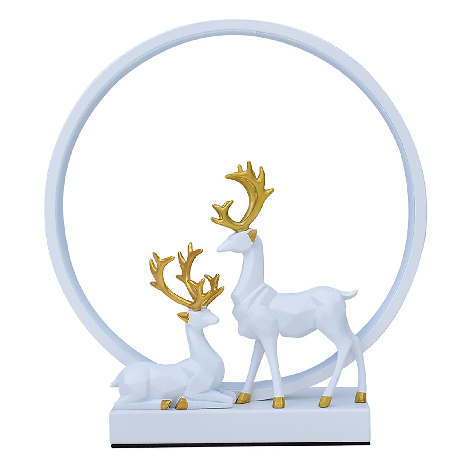 Lampka nocna LED, 50,4 uncji jeleń dekoracyjna biurkowa zasilana przez USB ochrona oczu lampka nocna do sypialni sypialnia biuro aluminiowa żywica żelazna