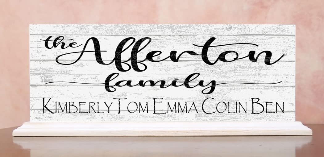 Custom Family Name Sign with Parent's & Children's Names Personalized Welcome Home Décor