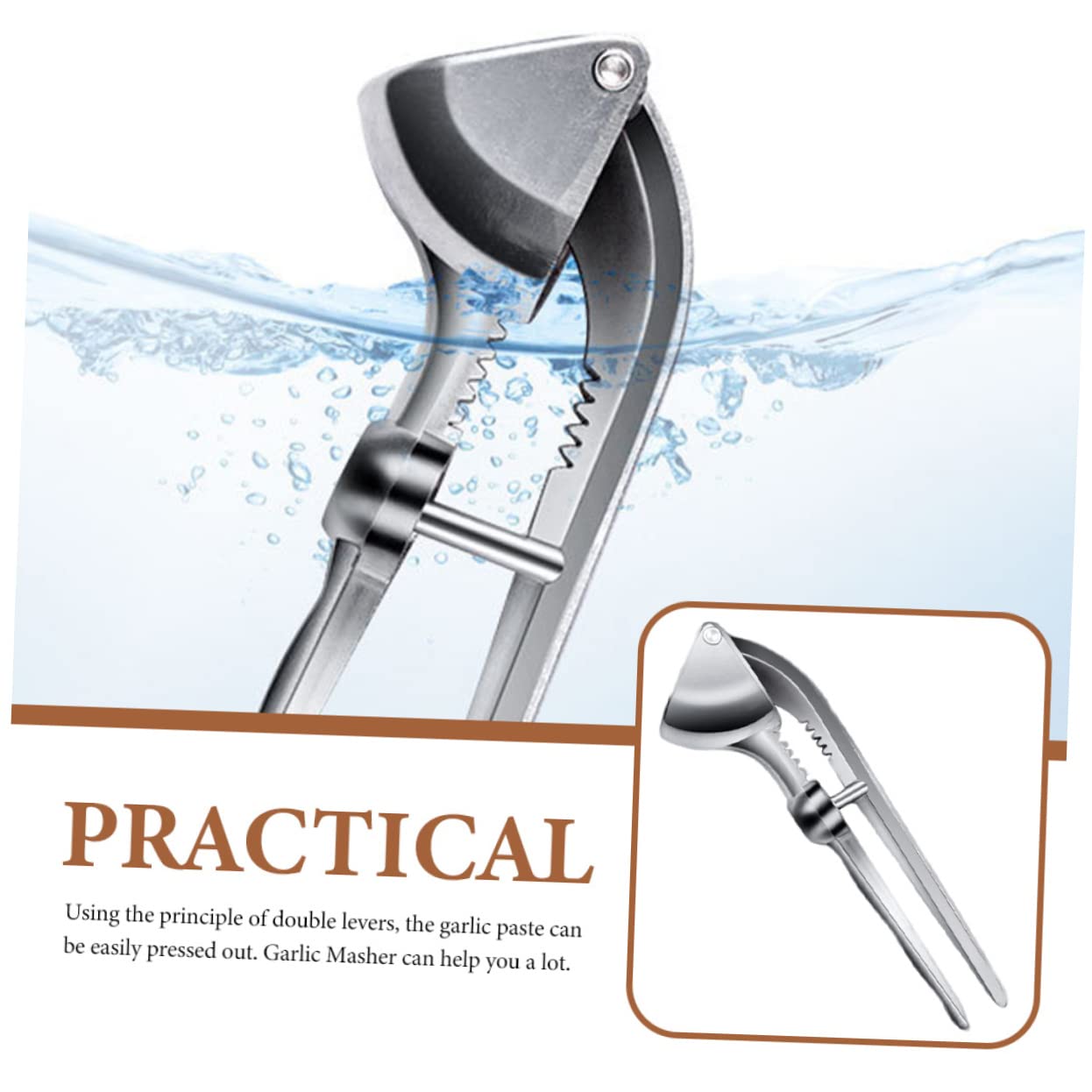 IMIKEYA Knoblauchmühle Drehen - Manuelle Knoblauchpresse Für Ingwer & Kräuter