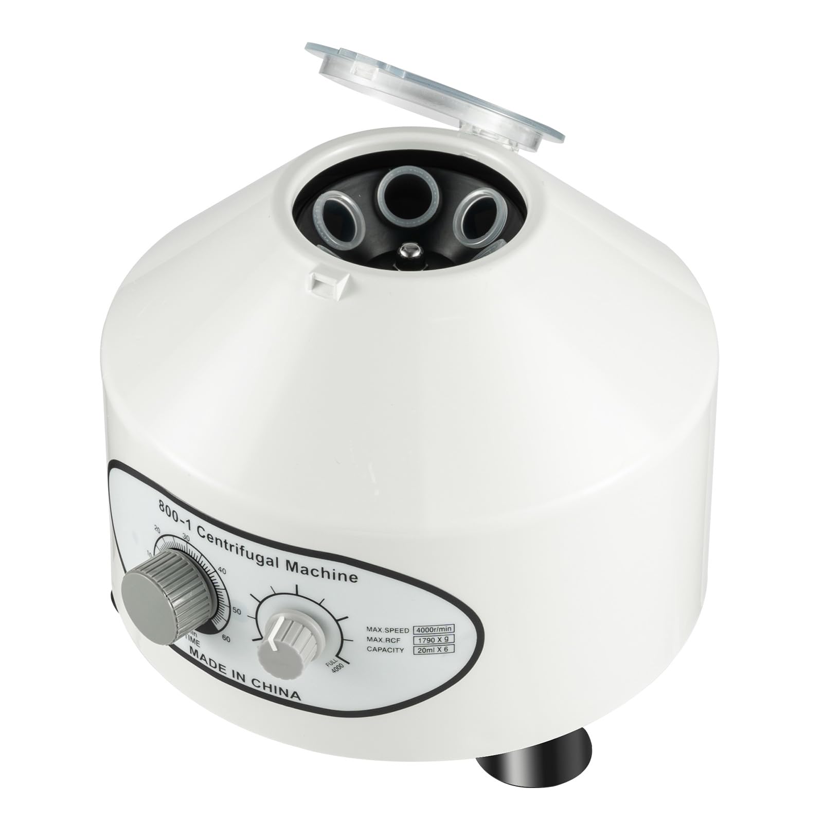 Centrifuga da 4000 giri/min, centrifuga da tavolo con capacità di 120 ml, per tubi da 6 × 20 ml, tempo e velocità regolabili, centrifuga da laboratorio, ideale per laboratori medici e biochimici