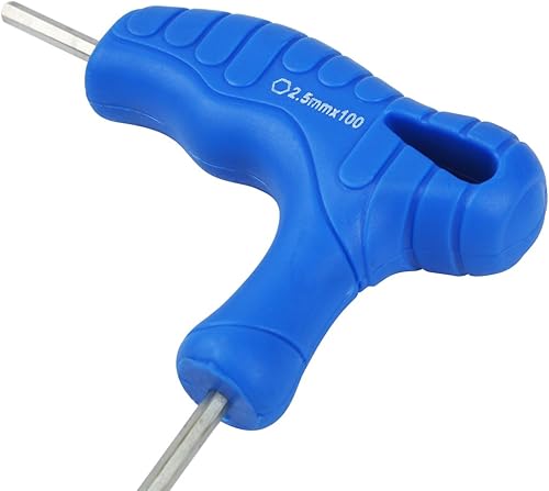 Miniatura 5 de Larcele Juego de llaves hexagonales de 9 piezas con mango en T, llave métrica de extremo de bola (1.5+2+2.5+3+4+5+6+8+0.394 in)