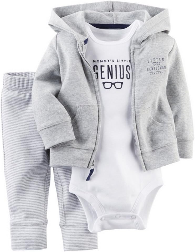 Odziezet Baby Long Sleeve Hoodie + Bodysuit + Pants Trousers Newborn Girl Boy Autumn Winter Clothes Outfits 0-24 Months