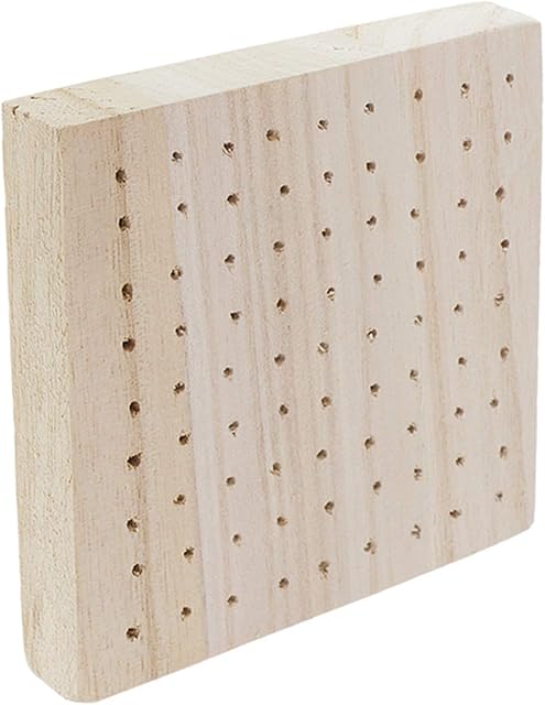 Hengxing Handcrafted Wood Crochet Blocking Board Wooden Blocking Mat for Knitting and Crochet Projects,Square