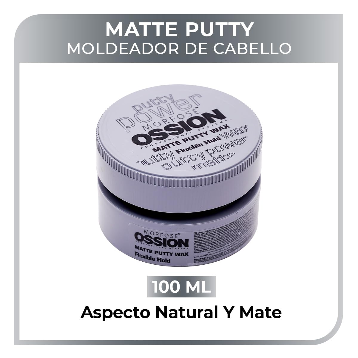 Morfose Ossion Matte Putty Hair Styling Wax 100 ml - Cera Para Peinar El Cabello De Fijación Flexible