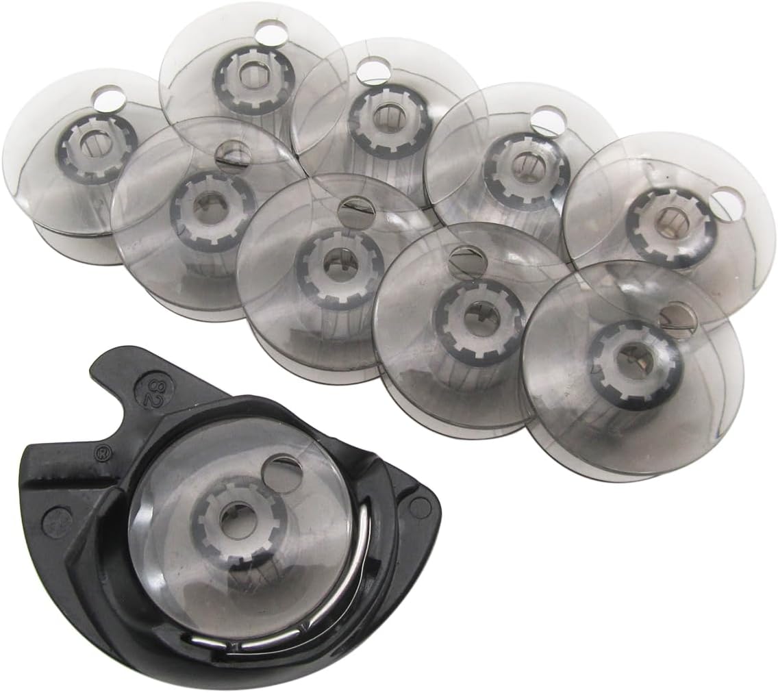 CKPSMS Brand -1PCS Bobbin Case 359841-900 and 10PCS Bobbins 359838-900 Compatible with/Replacement for Singer Brand 4200 4205 4206 4210 4212 4220 4228 (Bobbin Case and Bobbins)