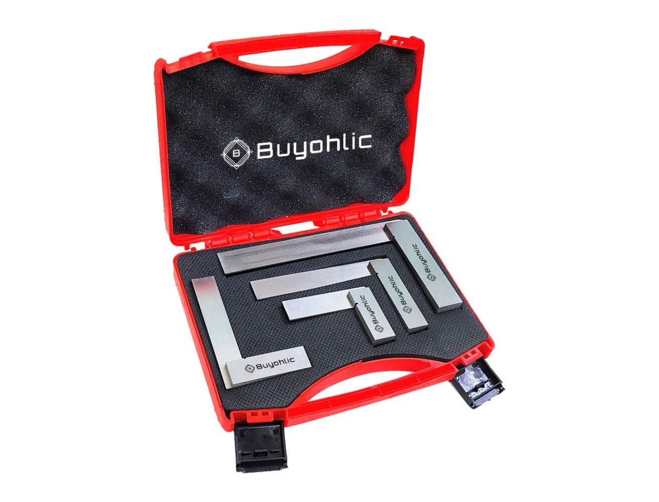 Buyohlic Machinist Try Square DIY General Woodworking clamp Workshop Machine Tools (Set of All 4 Sizes)