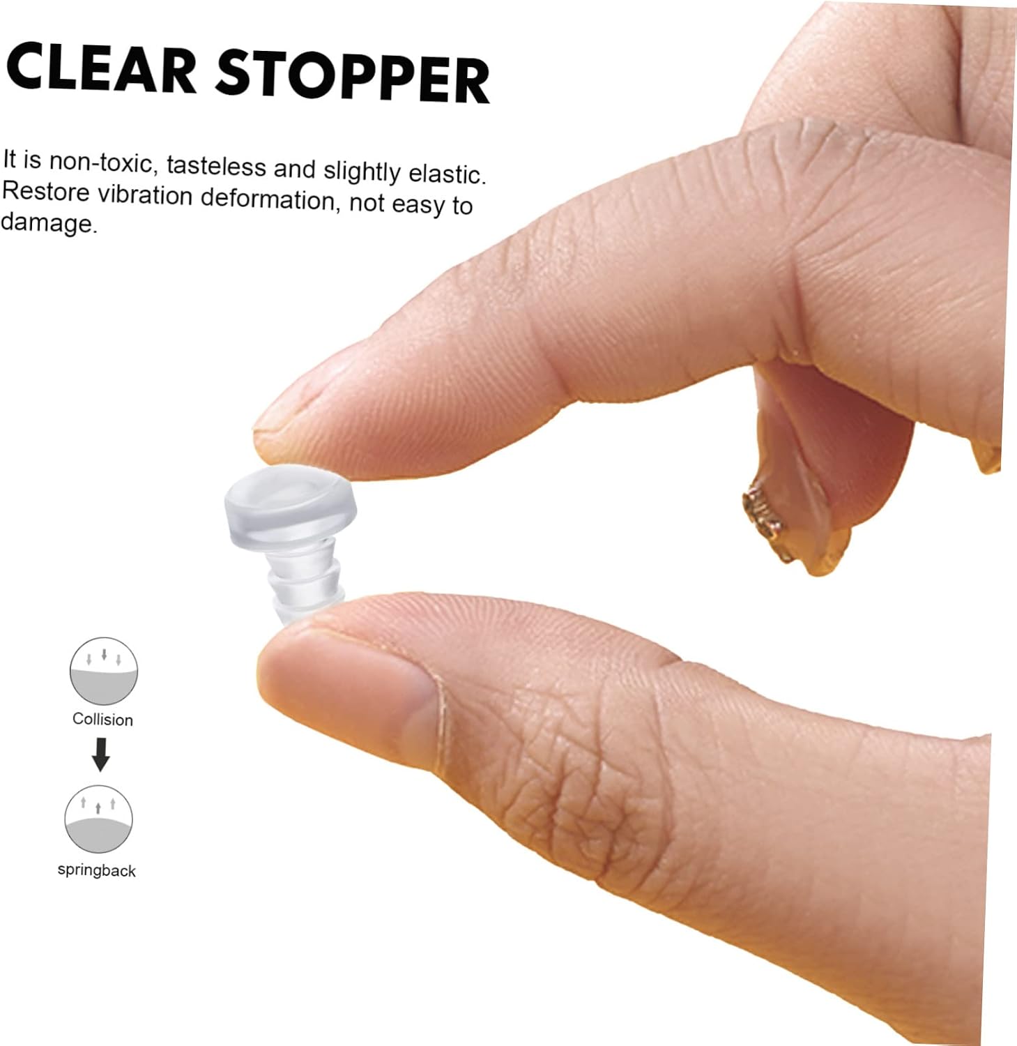 Holibanna 200 Pcs Cabinet Door Bumpers PVC Anti-Collision Stop Bumpers Furniture Buffers for Drawers and Cabinets Non-Slip Pads to Protect Surfaces