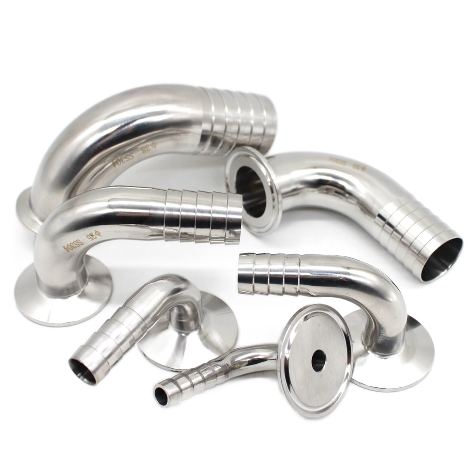 Virola sanitaria SS304 de 50.5-64mm para instalar mangueras de cerveza artesanal