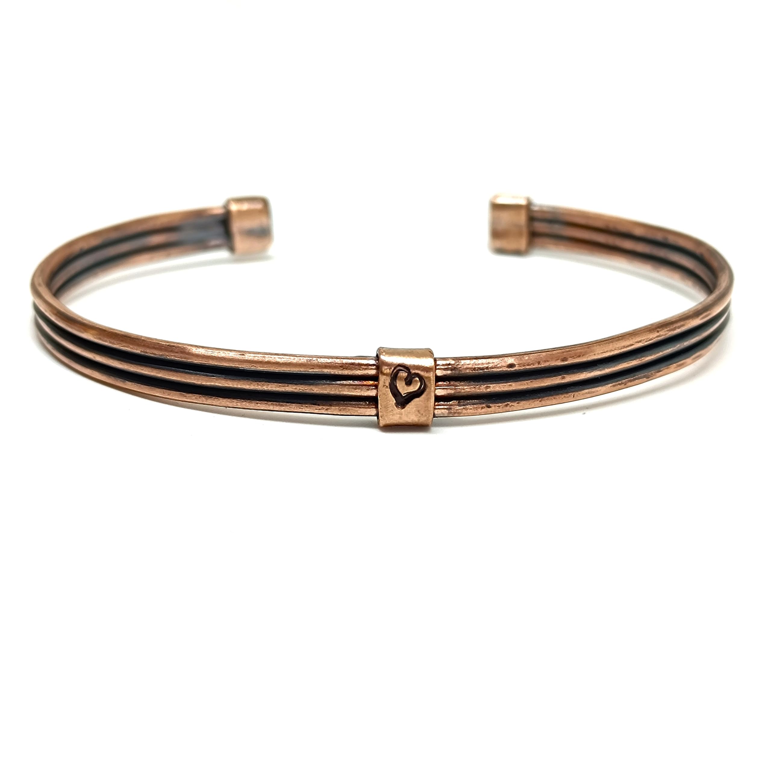 Genérico Pulsera de Cobre Puro Hecha a Mano, Pulsera para Hombre, Brazalete Ajustable, Joyería para Artritis, Joyería de Cobre, Regalo de Séptimo Aniversario
