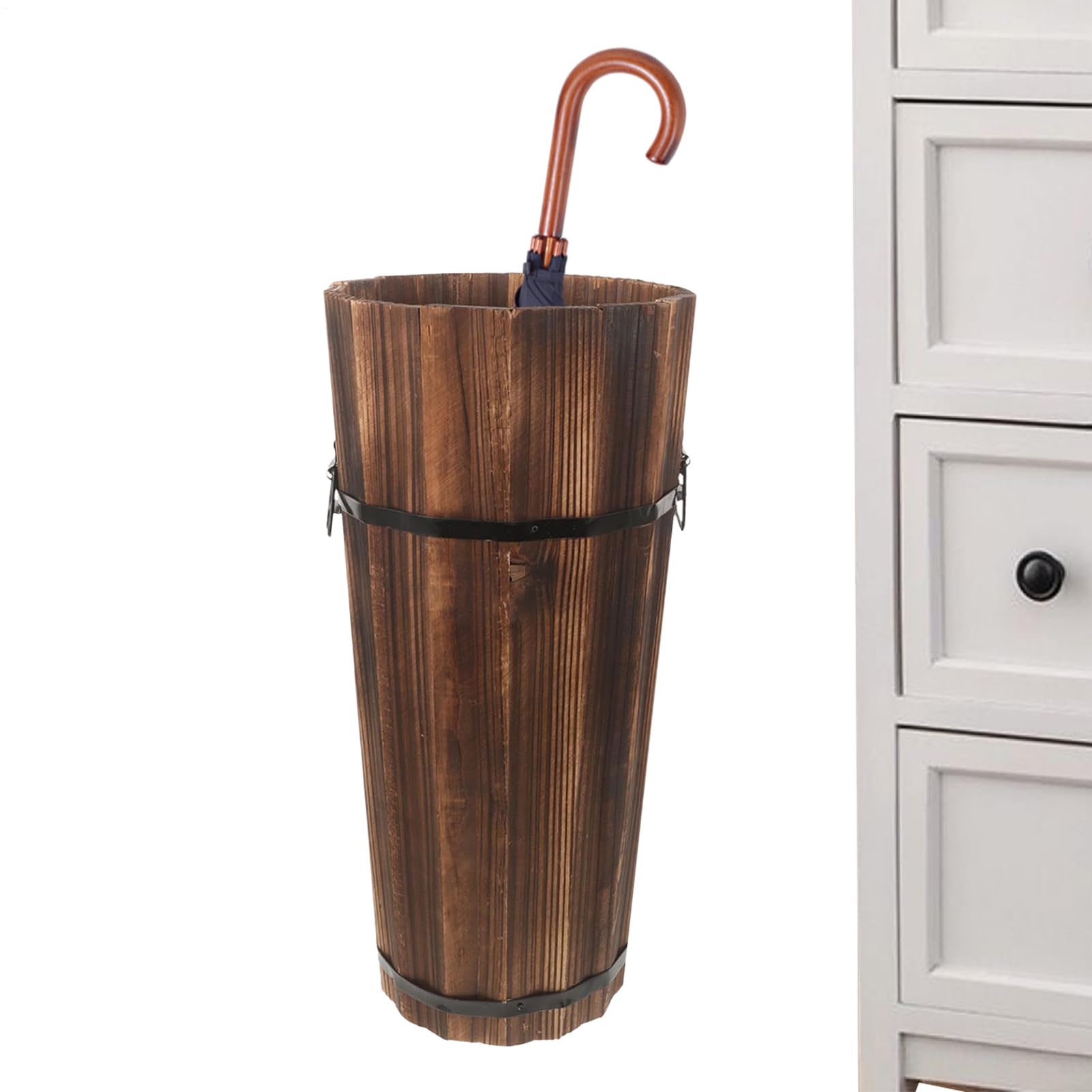 Porte-Parapluie Intérieur pour la Maison et le Bureau - Organisateur en Bois Grande Capacité