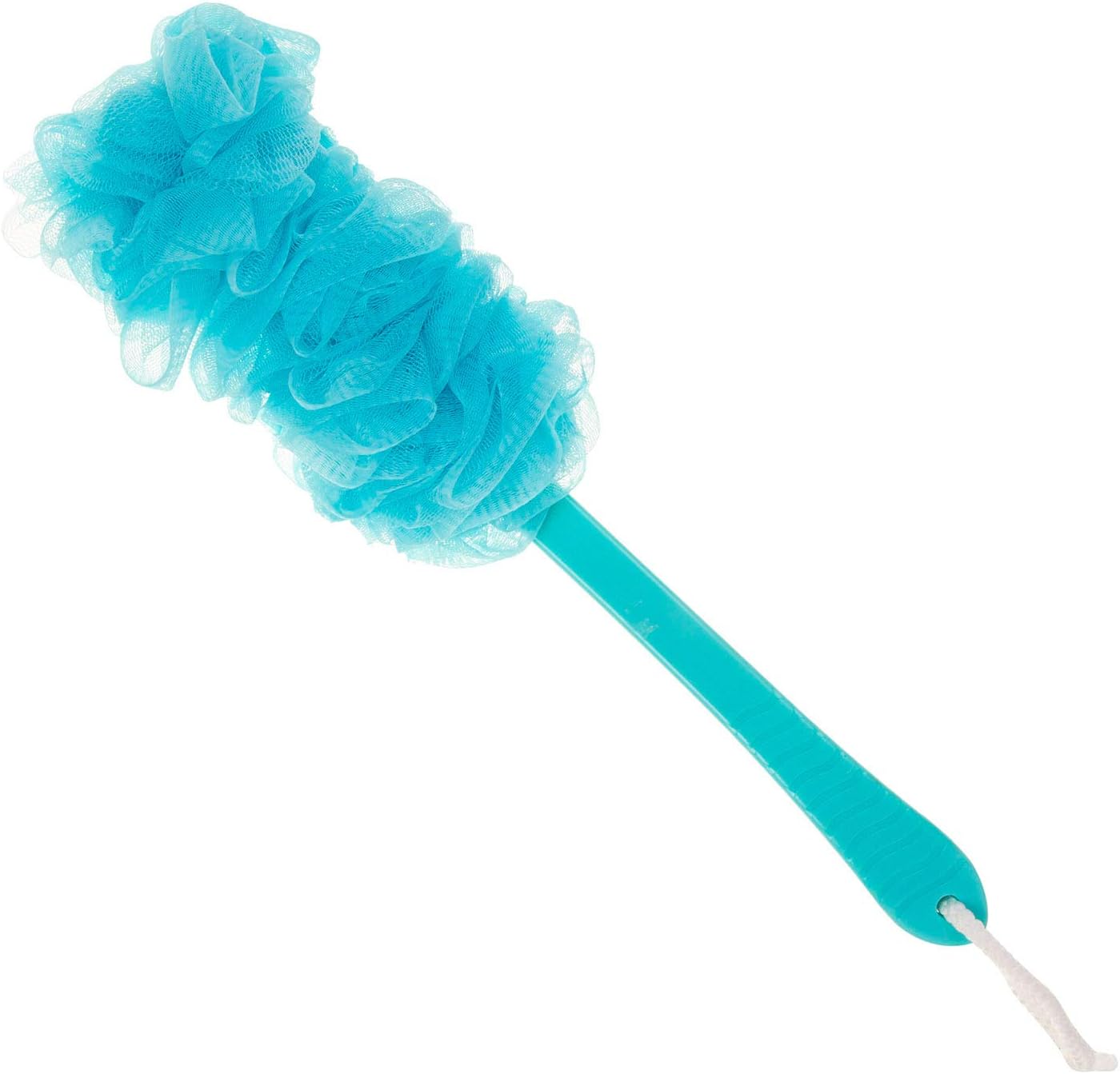 ArswinLufa Back Scrubber for Shower, Anti-Slip Long Handle Bath Sponge Shower Brush, Soft Nylon Mesh Back Cleaner Washer, Body Bath Brush for Women and Men, Bathroom Shower Accessories (Blue)