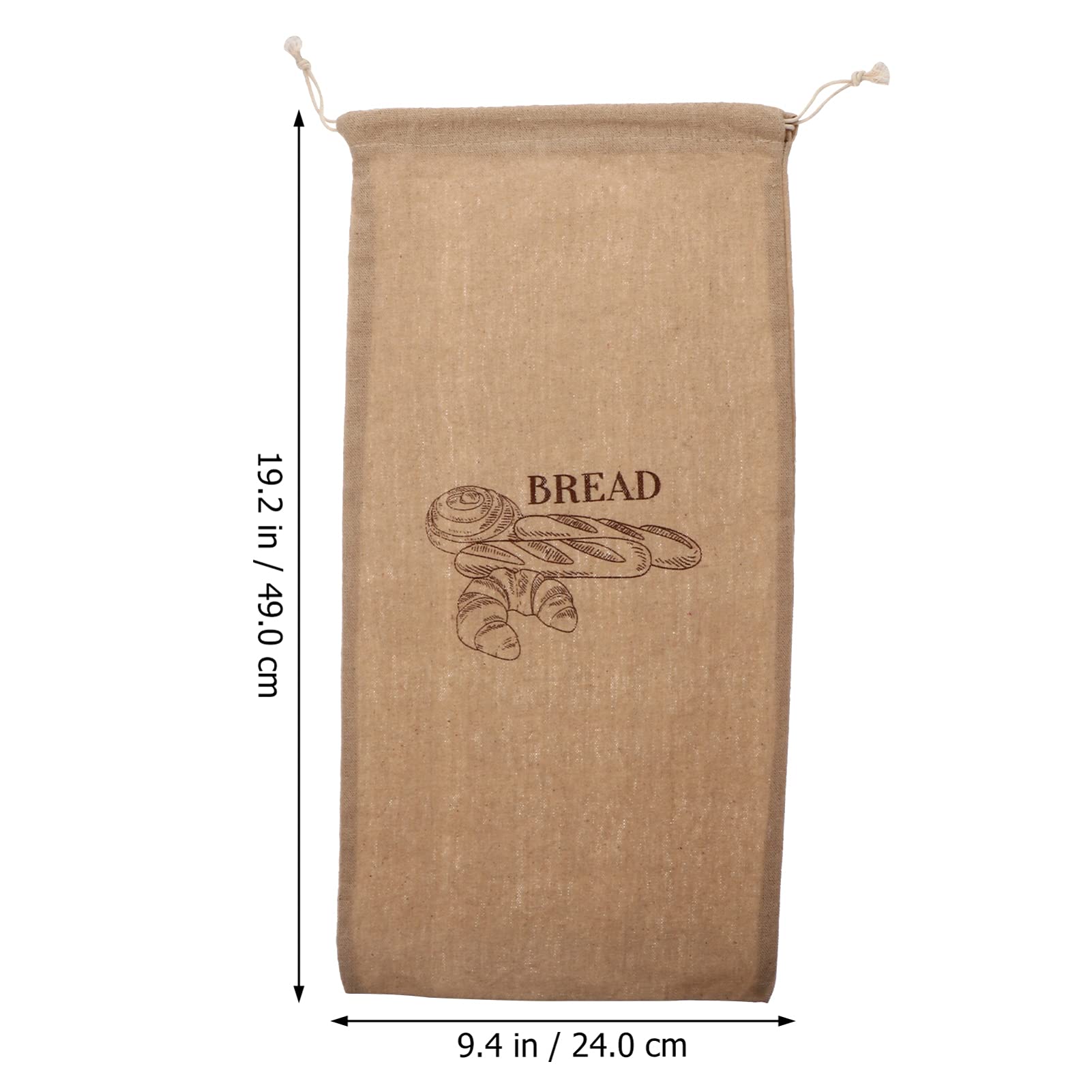 Cabilock 1pc Chic Reusable Bread Storage Bag Drawstring Bag for Bakery for Storing Homemade Bread Fruits Snacks and Whole Grains