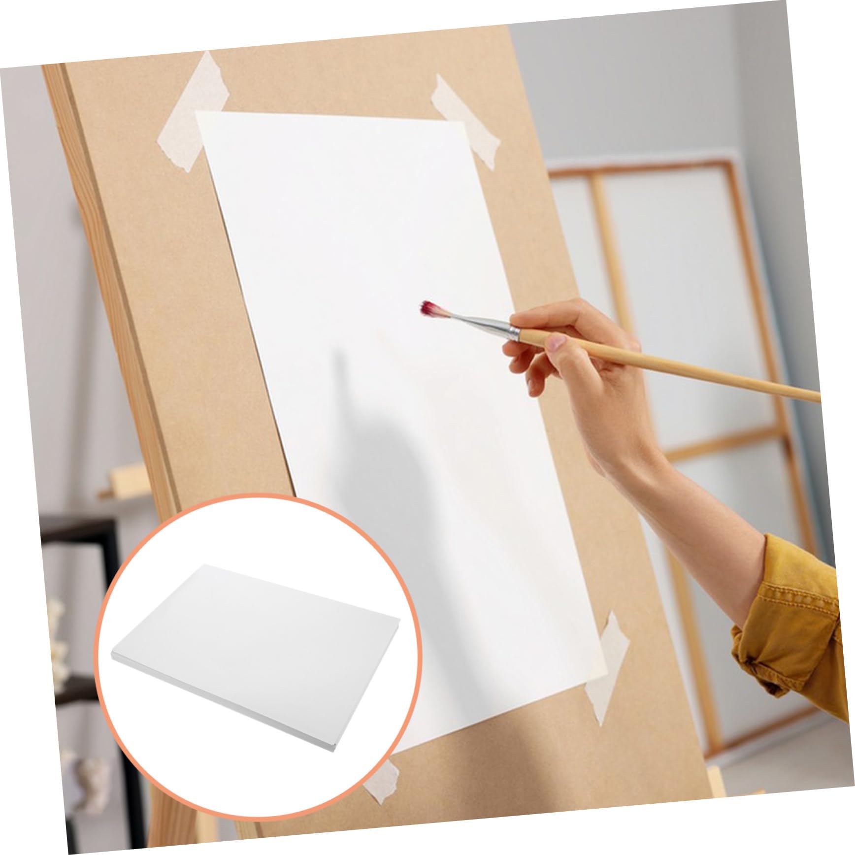 EXAOMBLE Papier à Dessin pour Artistes 100 Feuilles Blanc pour Croquis