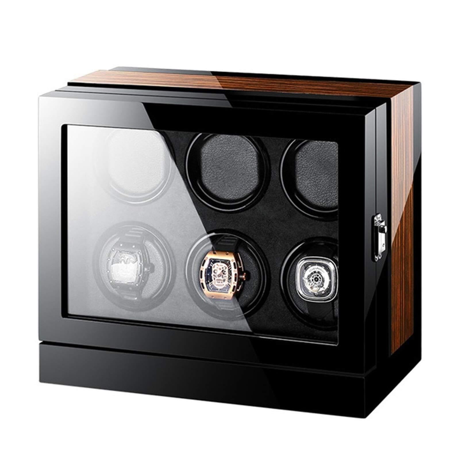 PPXCZZ Luxury Watch Winder for 2-24 Watches, LCD Touch Screen, Silent Motor, Adjustable Pillows, Multi-Mode Rotation, Piano Paint Finish, Acrylic