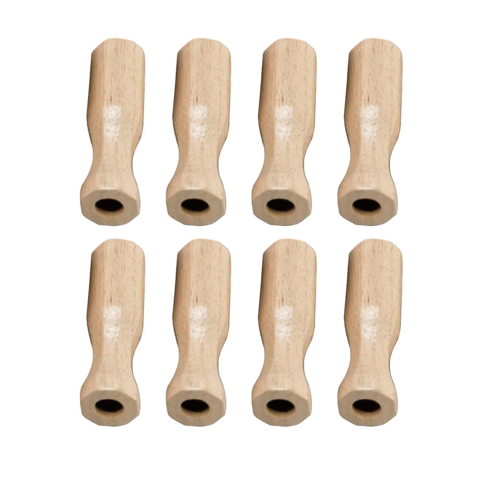 Vaveren 8pcs Table Foosball Handle Table Soccer Part Replacement Handle Foosball Handle Grip Non Slip, Wood Color