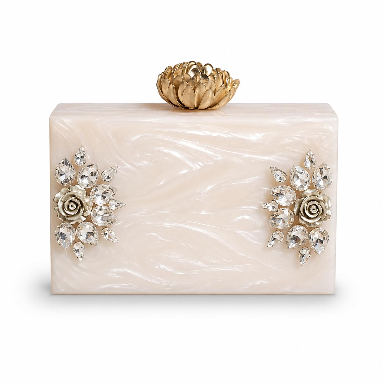tz handicraft Resin Clutch For Women Daily Use Crystals & Mother of Pearl Work Elegant Bridal Clutch Bridesmaid Gift Party Handbag Stylish Purse for Wedding-picture-40