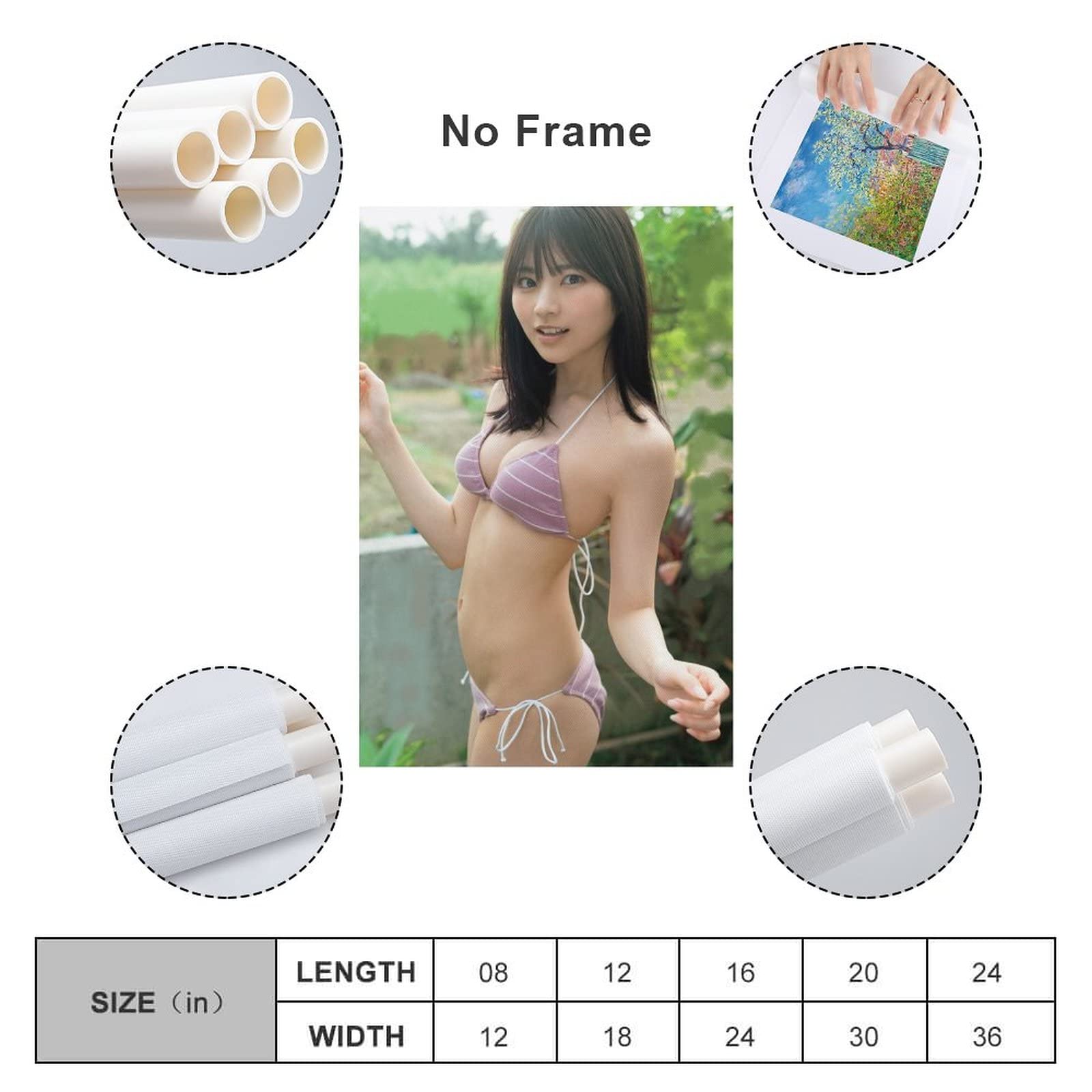 Amazon.co.jp: 宇咲（柊宇咲）のセクシービキニ写真ポスター アート