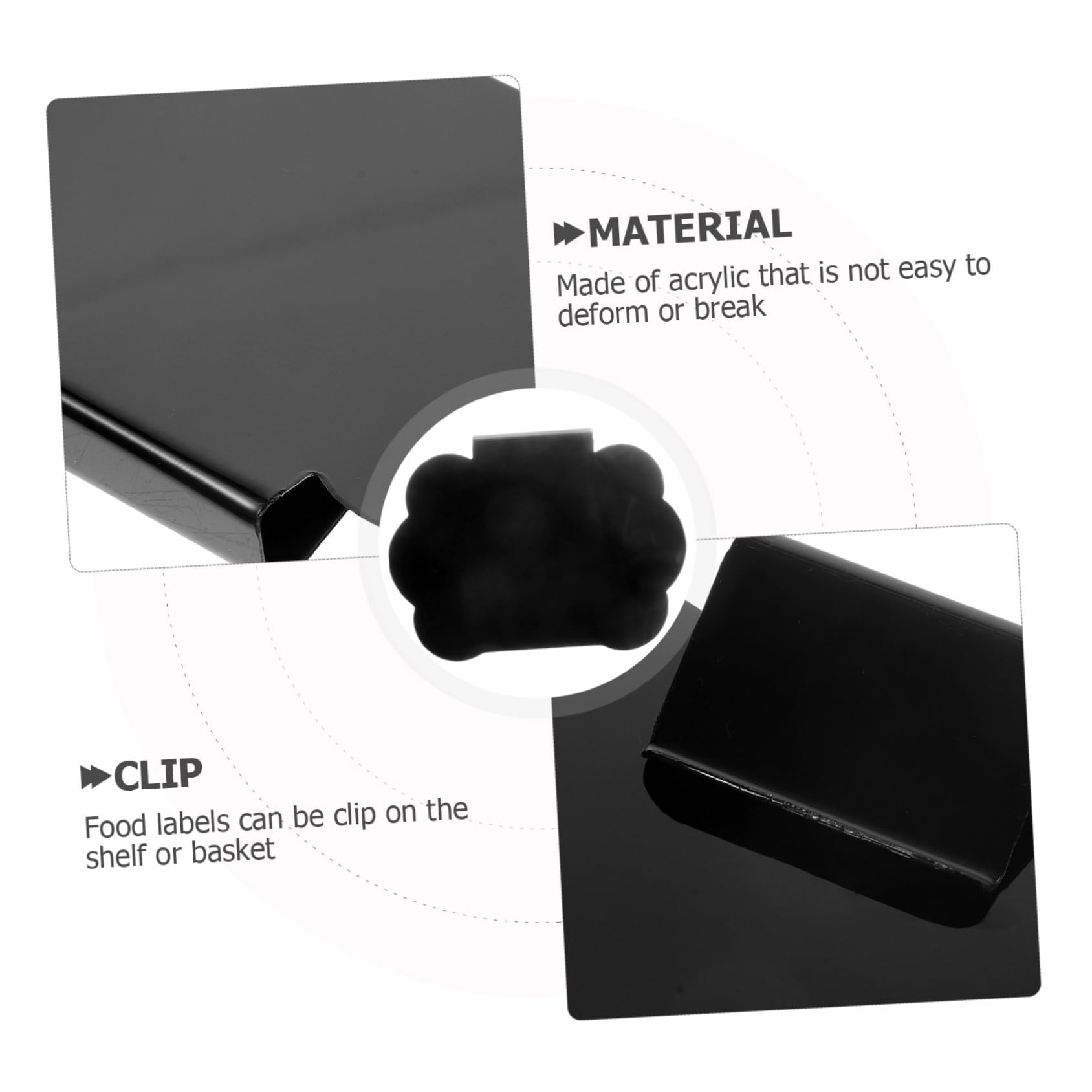 Mobestech 4 Set Etichette Clip Per Scatole Con Lavagna Cancellabile Per Organizzazione E Esposizione Supermercati E Casa 10 Pezzi*4