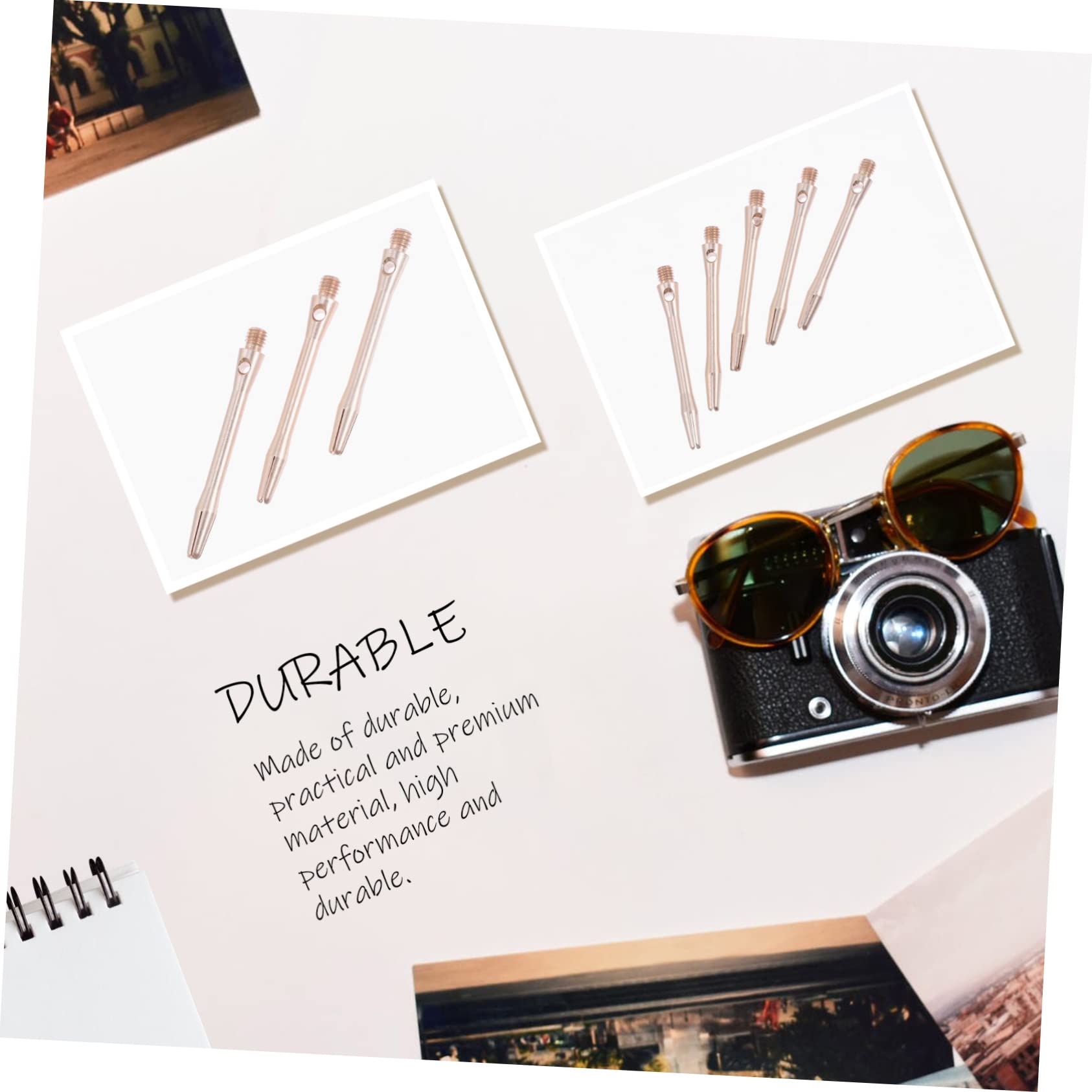 VANZACK 12Pcs Dart Stems Durable Replaceable Rods for Enhanced Grip Performance Lightweight Parts for Home Office and Game Use