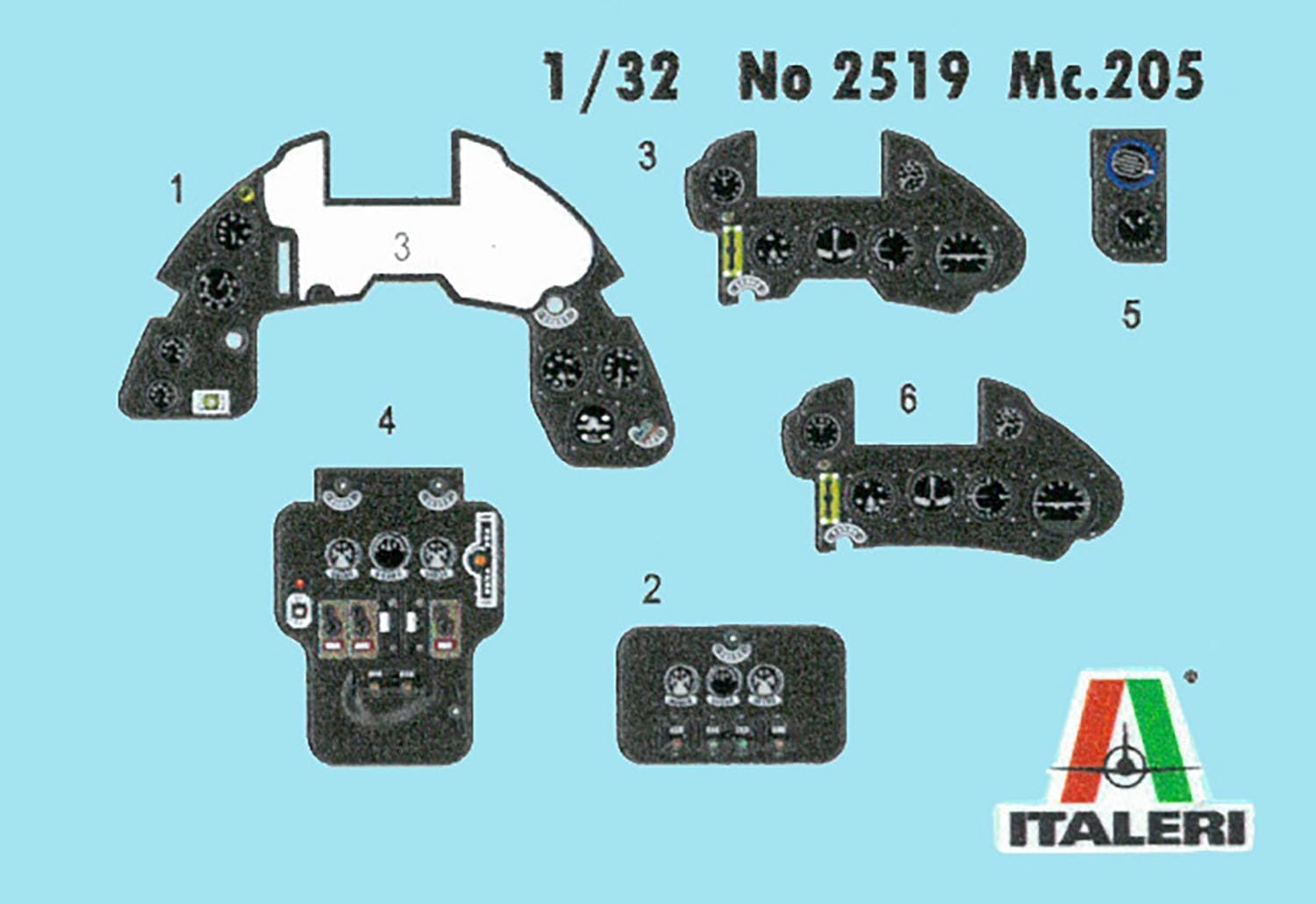Camouflage decal sheet for Italeri Macchi MC.205 Veltro model kit