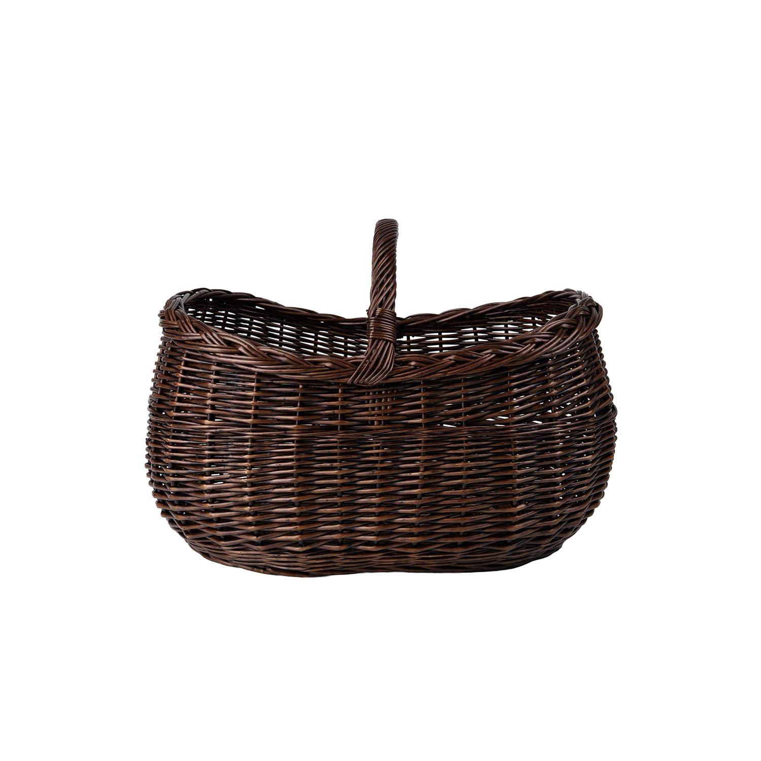 Cesta Portalegna da Interno in Vimini Porta Legna da Interni Fatto a Mano Cesta in Vimini per Legno Cestino per tronchi Ceste per Legna da Interno
