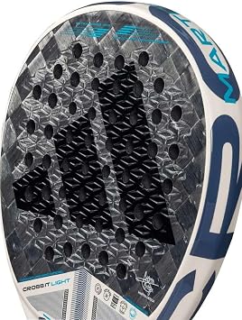 adidas Cross IT Light 3.4 Racket Marta Ortega - White Blue Grey, Round Shape, EVA Soft Energy Foam, aluminized Carbon 24K