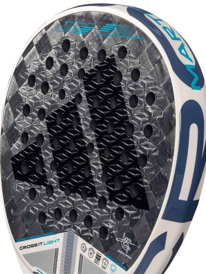 adidas Cross IT Light 3.4 Racket Marta Ortega - White Blue Grey Round Shape EVA Soft Energy Foam aluminized Carbon 24K product thumbnail 6