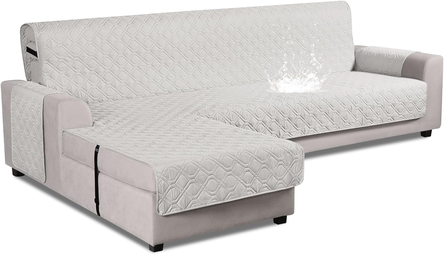 VANSOFY Upgraded Sectional Couch Covers 100 Waterproof L Shaped Sofa