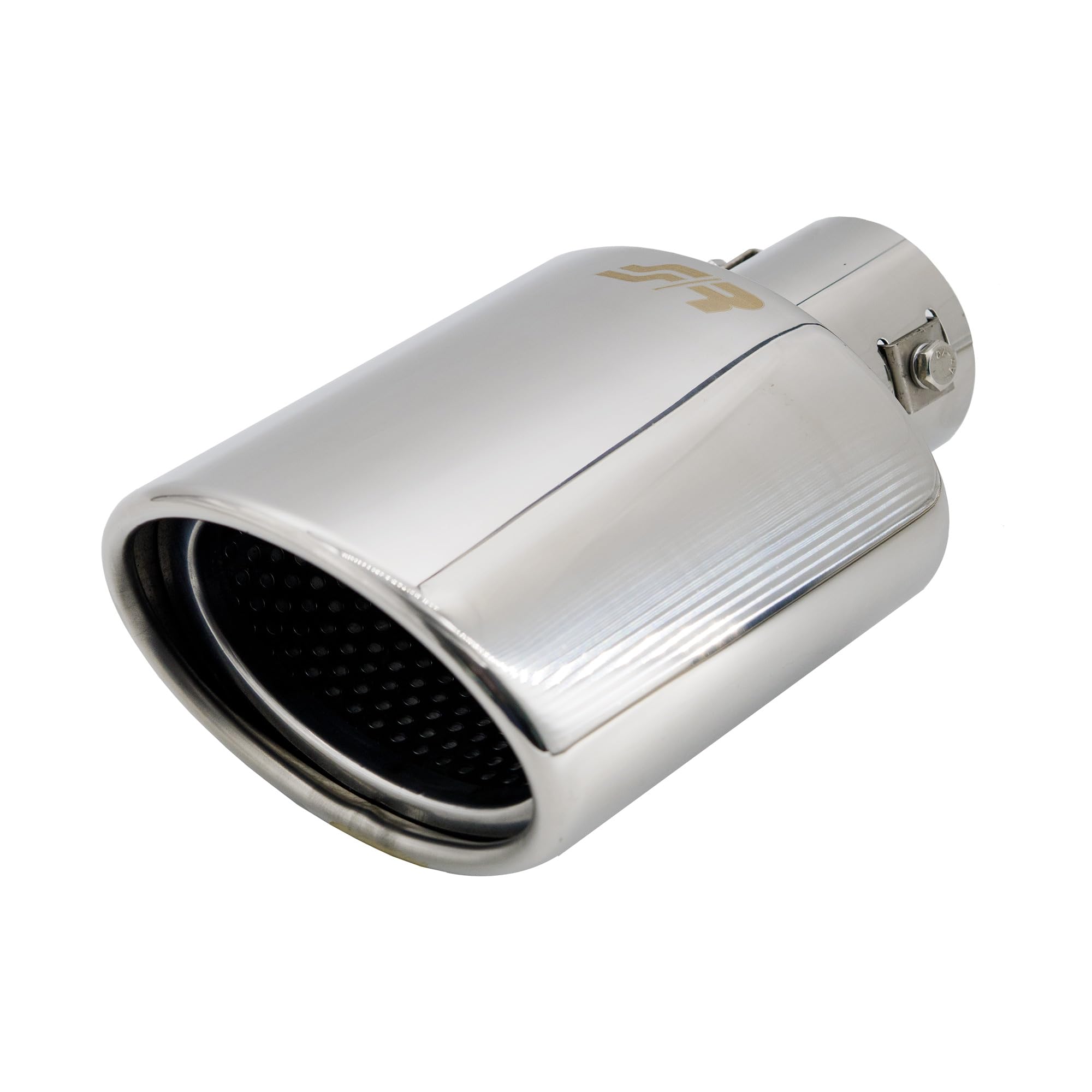 Simoni Racing Cola de Tubo de Escape Deportiva Ovalada Acero Inoxidable - 119x76xL178mm - Montaje ->55mm