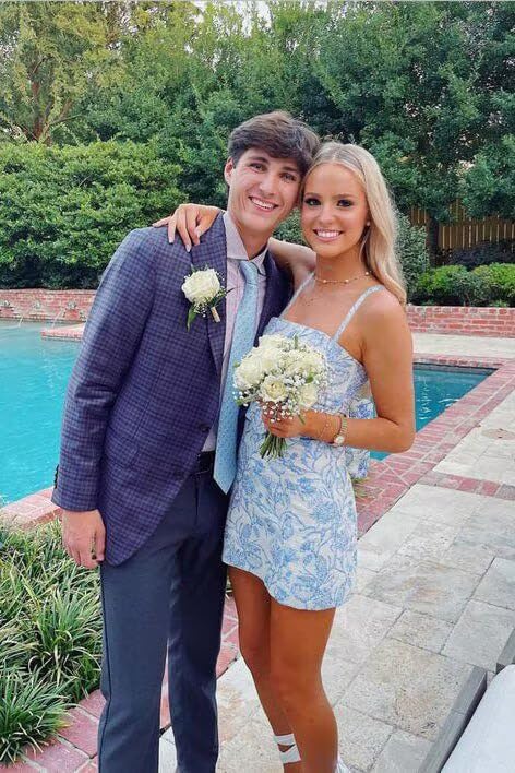 Floral Satin Short Homecoming Dresses for Teens 2025 Spaghetti Straps Mermaid Cocktail Party Gown with Bow4