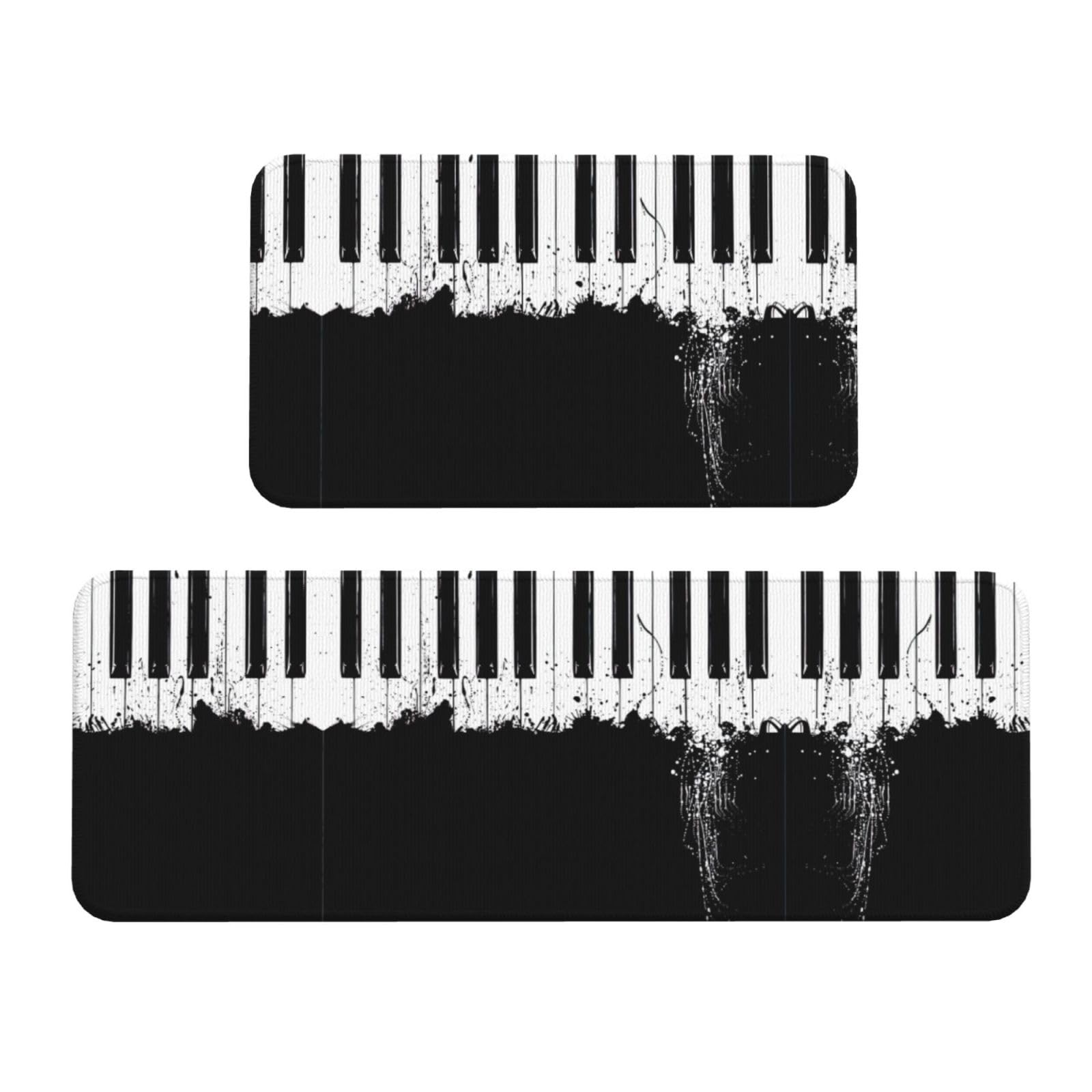 Tapis de cuisine motif piano de Noël lot de 2 idéal pour offrir