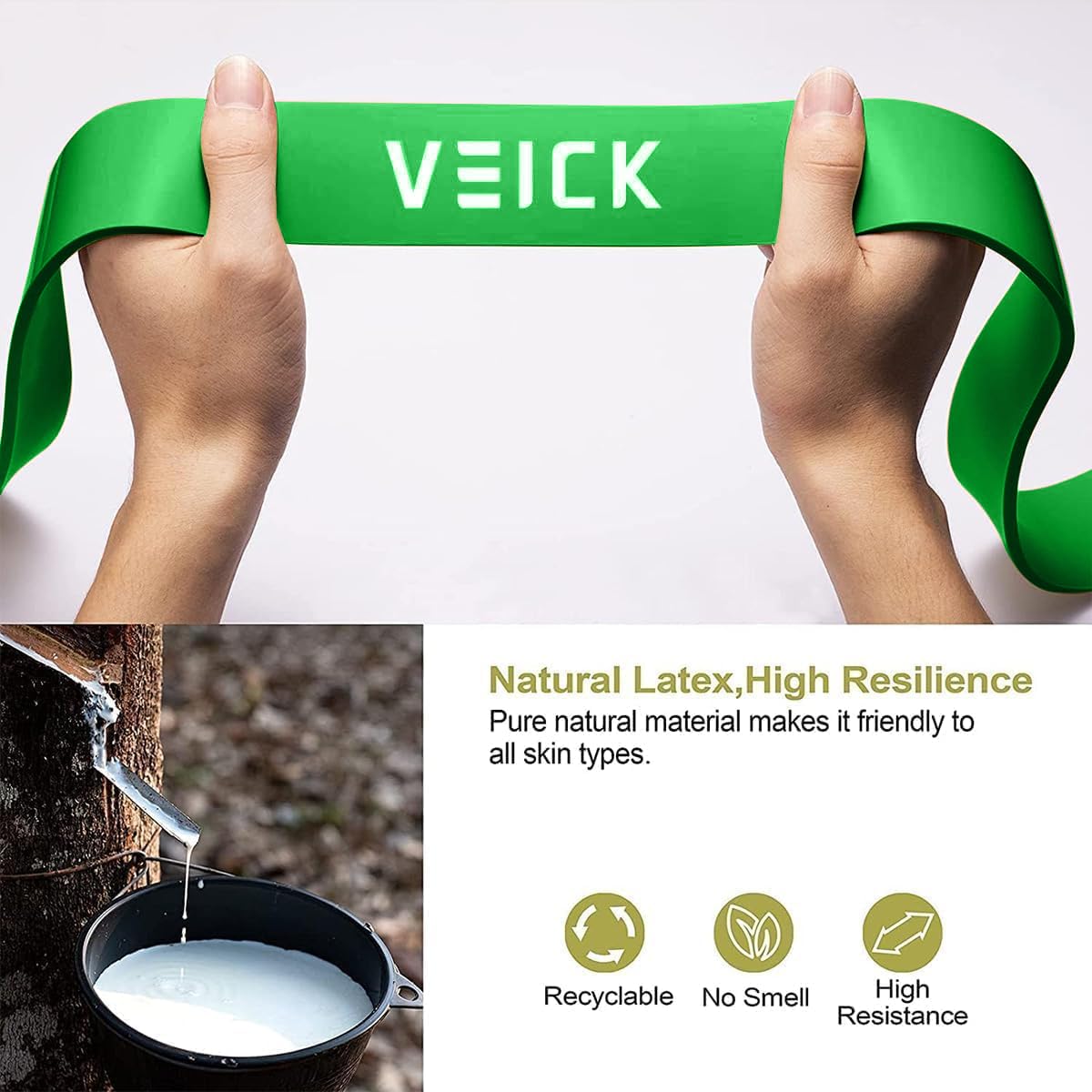 VEICK Fitnessbänder Widerstandsbänder Set Klimmzugband Fitnessband Bänder für Calisthenics Pilates, Physiotherapie, Stretching, Yoga, Heimgymnastik für Männer und Frauen