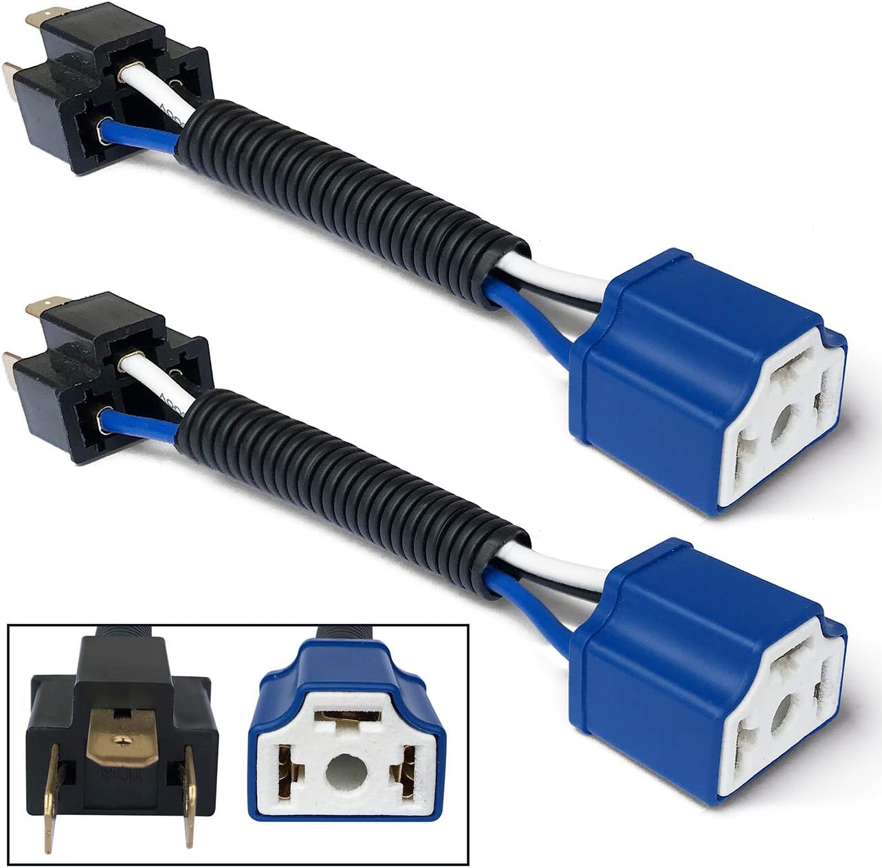 H4 Connector Plug 14AWG Heavy Duty Male to Female Socket for Car Truck Boat Marine- H4/9003(Pack of 2)