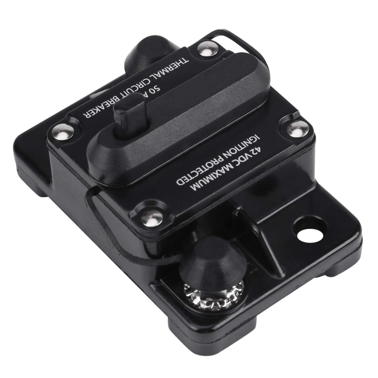 Interruttore Automatico 50A 12-24V Con Ripristino - Portafusibili Impermeabile Per Auto, Barca, ATV (Modello 50 Ampere) - 5