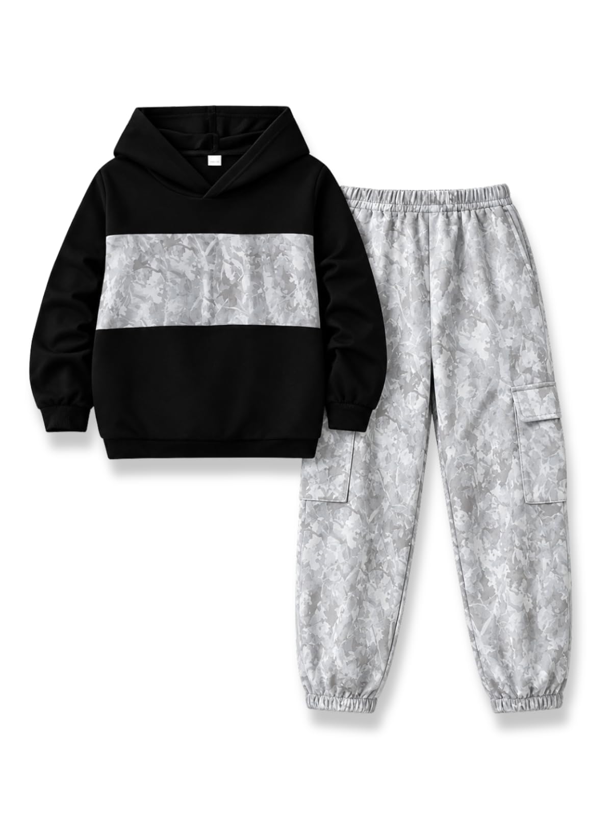 5-12 Years Boys Clothing Set Camo Hoodie &amp; Cargo Pants Outfits Set 2025 Fashion Clothing