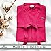 Lacoste Classic Pique Bath Robe, 100% Soft Cotton Terry, Unisex Bathrobe for Adult Women & Men, Luxury Robe for Spa, Super Absorbent & Quick Drying, One Size Fits Most, Magenta