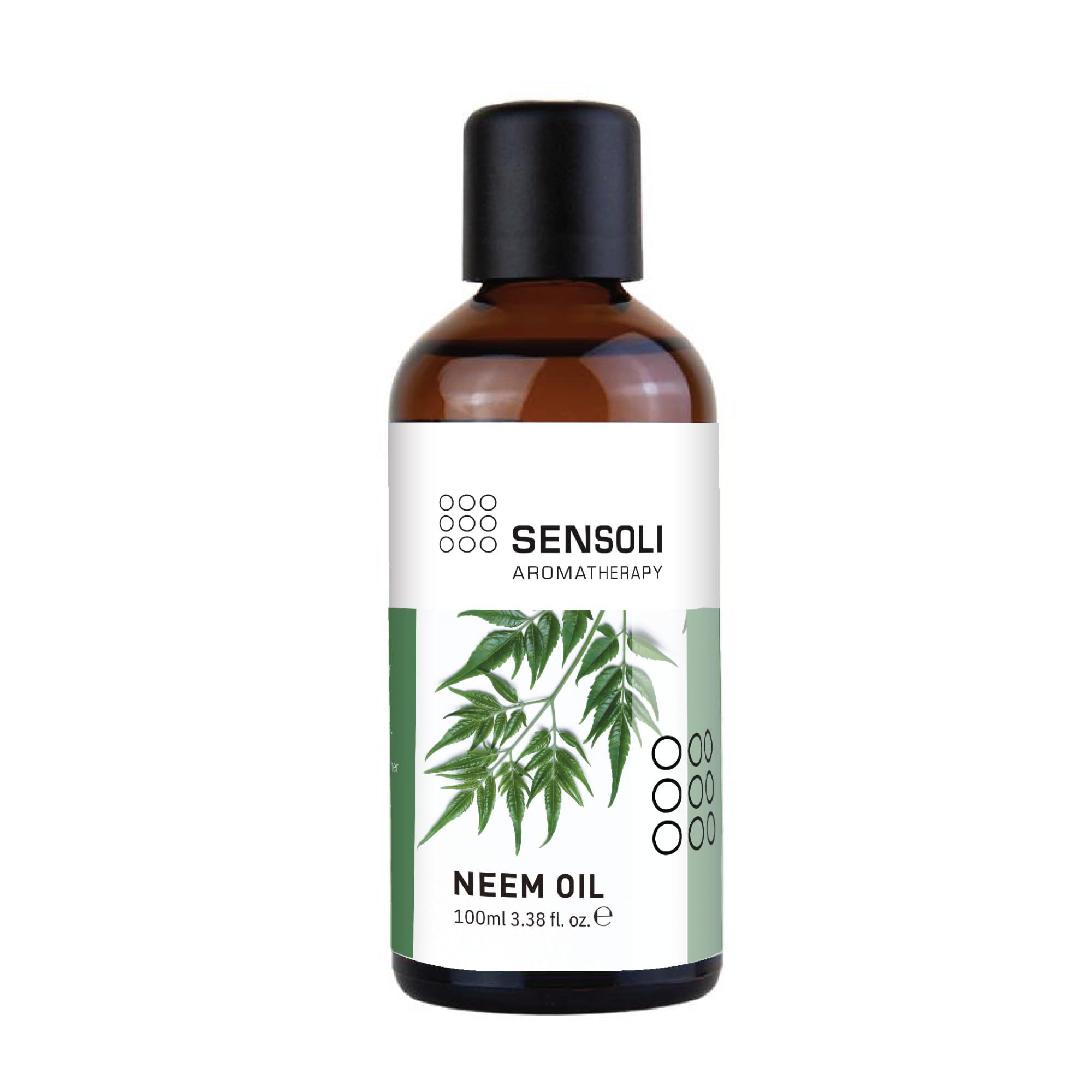 SENSOLI Neem Oil 100ml - 100% Pure Cold-Pressed Carrier - Natural Botanical for Skin, Hair, Plants & Gardening Use